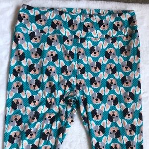 French Bulldog leggings (Blue)